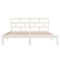 Bedframe massief hout wit 120x190 cm - thumbnail