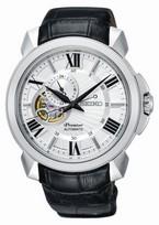 Horlogeband Seiko 4R39-00S0 / SSA373J1 / L0HC011J0 Leder Zwart 22mm