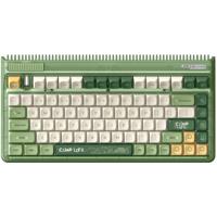 Iqunix OG80 Camping Wireless Mechanical Keyboard, gaming toetsenbord (Groen/oranje, US lay-out, Cherry MX Red, RGB leds, 80% (TKL), Hot-swappable, PBT, 2.4GHz | Bluetooth 5.1 | USB-C) - thumbnail