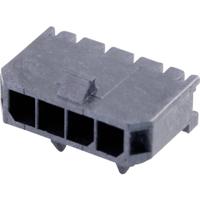 Molex 436500401 Male header, inbouw (standaard) Totaal aantal polen: 4 Rastermaat: 3 mm Inhoud: 1 stuk(s) Tray - thumbnail