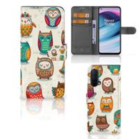 OnePlus Nord CE 5G | Telefoonhoesje | Met pasjeshouder | Vrolijke Uilen - thumbnail