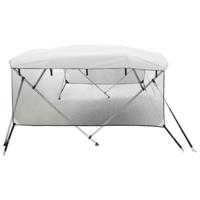 VidaXL Biminitop 4 bogen met mesh zijwanden 243x(185-198)x137 cm - thumbnail