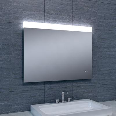Badkamerspiegel Single 100x60cm Geintegreerde LED Verlichting Verwarming Anti Condens Touch Lichtschakelaar Dimbaar Badkamerspiegel Single 100x60cm Geintegreerde LED Verlichting Verwarming Anti Condens Touch Lichtschakelaar Dimbaar