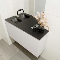 MONDIAZ OLAN 100cm toiletmeubel linen. LEX wastafel urban links geen kraangat - thumbnail