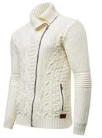 Rusty Neal - Heren Vest Kabel - Ivoor - Gebreid - Italianstyle - thumbnail