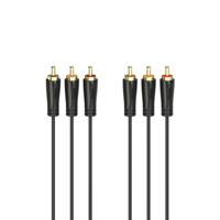 Hama Audio-/videokabel 3 Cinch-stekkers - 3 Cinch-stekkers Verguld 1,5 M - thumbnail