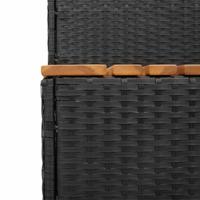 VidaXL Hottub-opstap 100x50x50,5 cm poly rattan&massief acaciahout - thumbnail