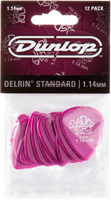 Dunlop 41P114 Delrin Plectrum 1.14mm 12-Pack