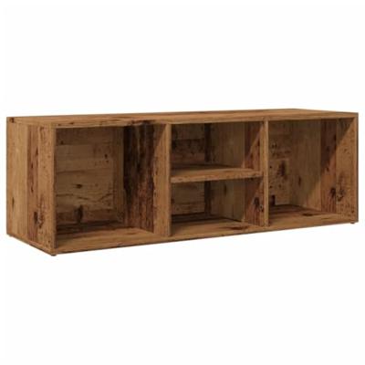 Schoenenopbergbank 105x35x35 cm bewerkt hout oud houtkleurig