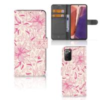Samsung Galaxy Note 20 Hoesje Pink Flowers - thumbnail