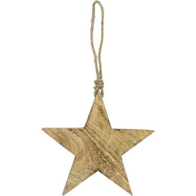 Hanger Star mangohout 19 cm | 48 stuks