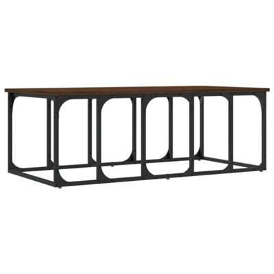 Salontafel 100x50x35,5 cm bewerkt hout bruin eikenkleur