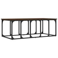 Salontafel 100x50x35,5 cm bewerkt hout bruin eikenkleur - thumbnail