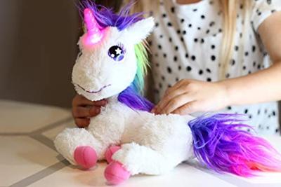 Animagic knuffel Rainbow eenhoorn 24 cm multicolor
