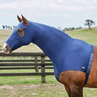 Stretch Hood Weatherbeeta With Zip, Pony in donkerblauw - thumbnail