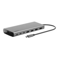 Belkin Connect universele Core 8-in-1 USB C hub voor 2 monitoren, Silicon Motion-technologie - USB hub voor Mac, Windows en Chromebook - 100 W PD, 10 Gbps gegevensoverdracht, 1 GbE Ethernet - Zilver - thumbnail