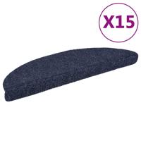 VidaXL Trapmatten zelfklevend 15 stuks 56x17x3 cm blauw halfrond - thumbnail
