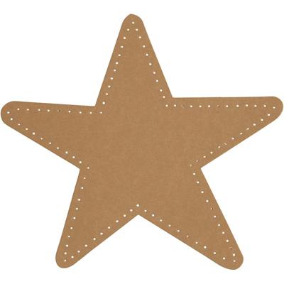 Creativ Company Ster, d 17 cm, 350 gr, naturel, 4 stuk/ 1 doos
