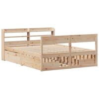 Bedframe zonder matras massief grenenhout 150x200 cm - thumbnail