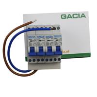 GACIA combiset 4 installatieautomaten 16A 1p+n B16 inclusief aansluitdraden en kamrail - thumbnail