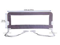 Dreambaby Nicole Bed Barriere - Bedden en platte bedden - meten van 150 cm breed en 50 cm hoog - grijs - thumbnail