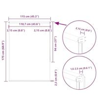 Rolgordijn verduisterend 115x175 cm stofbreedte 110,7 cm grijs - thumbnail