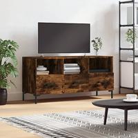 Tv-meubel 102x36x50 cm bewerkt hout gerookt eikenkleurig - thumbnail