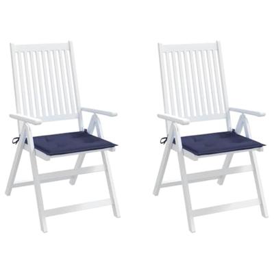 Palletkussens 2 st 40x40x3 cm oxford stof marineblauw