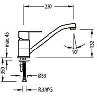 Tres M keukenkraan chroom 117333 - thumbnail