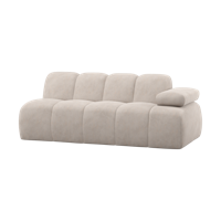 Woood Mojo 2-zits bank arm rechts ribstof Ecru - thumbnail