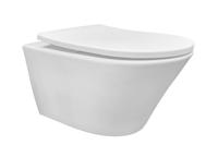 Wiesbaden Vesta Tornado flush wandcloset rimless met nano coating met Shade slim toiletzitting softclose en quick release glans wit 32.2510 - thumbnail