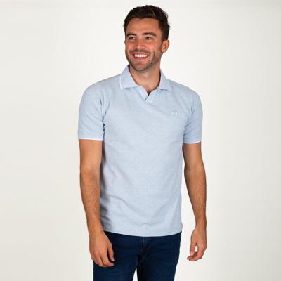 Heren Polo Stein | Mistblauw Melange