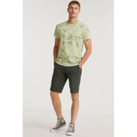 T-shirt crewneck allover printed sl lime - thumbnail