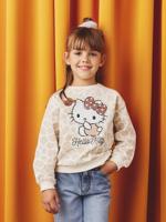 HELLO KITTY® sweater met luipaardprint voor meisjes ecru - thumbnail