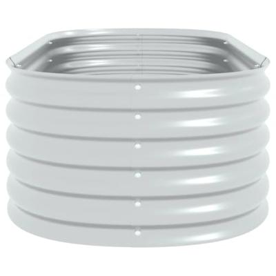 VidaXL Plantenbak verhoogd 160x80x44 cm gegalvaniseerd staal zilver