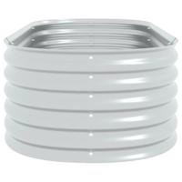 VidaXL Plantenbak verhoogd 160x80x44 cm gegalvaniseerd staal zilver - thumbnail