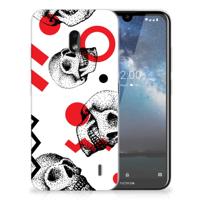 Silicone Back Case Nokia 2.2 Skull Red - thumbnail
