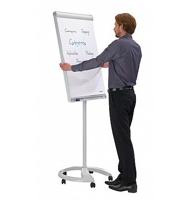 Franken Flipchart Mobil Deluxe (b x h) 67 cm x 95 cm Lichtgrijs Incl. opbergbakje, Afwisbaar, In hoogte verstelbaar, Beschrijfbaar, Magneetband, Incl. - thumbnail