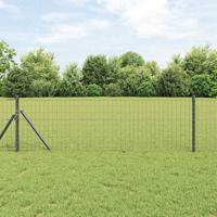 VidaXL Euro hek grijs 0,4 x 50 m pvc-gecoat ijzer - thumbnail