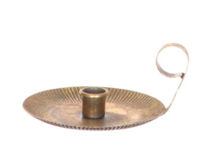 Kandelaar metaal goud Ø19,5xh9cm