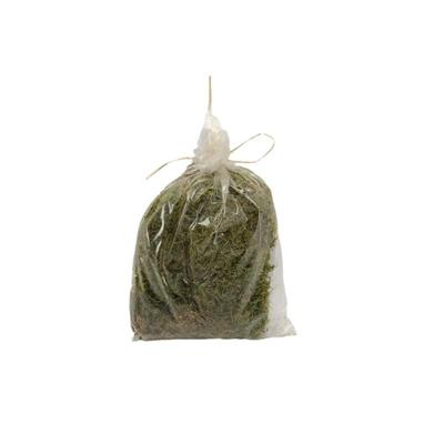 Platmos 80g m/raffia strik natuur
