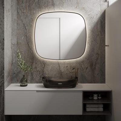 Spiegel Martens & Meijer Peru 120x120 Cm Met Indirecte Verlichting Rondom En Spiegelverwarming Mat Zwart Spiegel Martens & Meijer Peru 120x120 Cm Met Indirecte Verlichting Rondom En Spiegelverwarming Mat Zwart