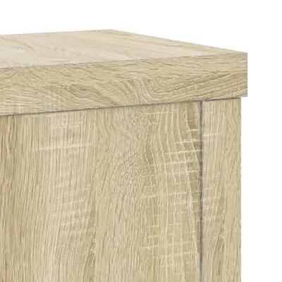 Plantenstandaards 2 st 15x15x20 cm bewerkt hout sonoma eiken