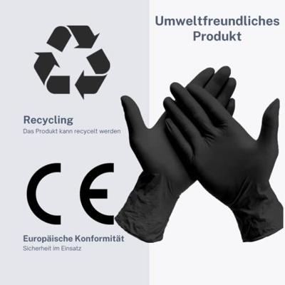 Abena poedervrije nitrile handschoenen maat small 100 stuks zwart