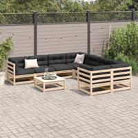 9-delige Loungeset massief grenenhout - thumbnail