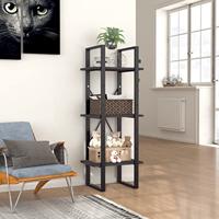 VidaXL Boekenkast met 3 schappen 40x30x105 cm bewerkt hout grijs - thumbnail