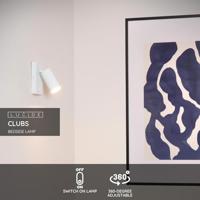 Lucide CLUBS - Bedlamp / Wandlamp - 1xGU10 - Wit - thumbnail