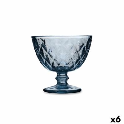 Glas voor ijs en milkshakes Quid Maia Blauw Glas 300 ml (6 Stuks)