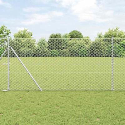 VidaXL Hexagon hek zilver 1,4 x 50 m gegalvaniseerd staal