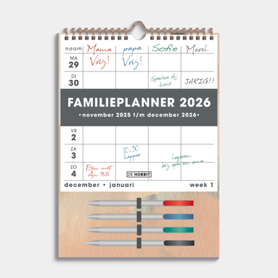Familieplanner 2026 incl. Markers
